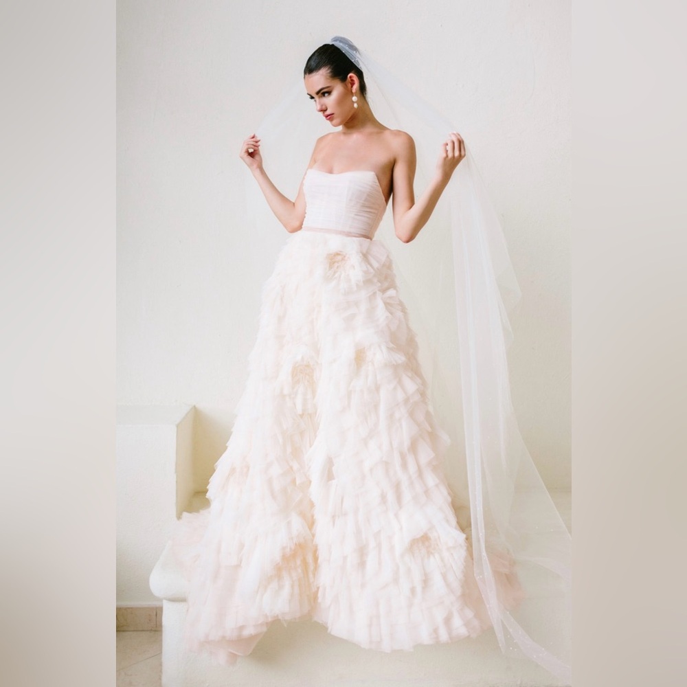 Gorgeous demure wedding gown from Watters